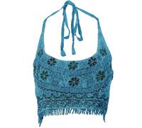 Guru-Shop, Goa Top, Psytrance Bandeau Top, Blu, Sintetico, Dimensione Indumenti:36, Magliette Top