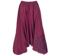 GURU-SHOP Harem Pantaloni in Cotone, Pluderhose Pumphose Aladdin, Grigio, Dimensione Indumenti:40