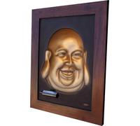 Guru-Shop Immagine Ologramma 3-D di Lucky Buddha - Modello 3, Marrone, Size:One Size, 100x70x20 cm, Buddha