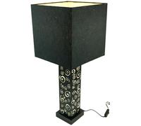 GURU SHOP Lampada da Tavolo Kokopelli - Lato Lampada, Legno, 64x26x26 cm, Lampade da Tavolo Classiche e Moderne