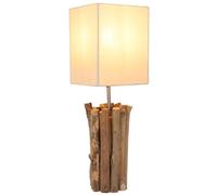 GURU SHOP Lampada da Tavolo/lampada da Tavolo Kukuma, Driftwood, Cotone, Fatto a Mano a Bali da Materiale Naturale - Modello Kukuma, 50x17x17 cm, Lampade da Tavolo in Materiali Naturali