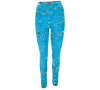 GURU SHOP Leggings da donna Batik, elasticizzati, da donna, da yoga, turchese, 44