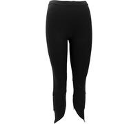 GURU SHOP Leggings da yoga Pixi con overlock, in cotone biologico, da donna, Nero , 40