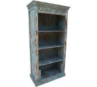 Guru-Shop Libreria Riccamente Decorata in Look Vintage - Modello 11, Marrone, 196x100x45 cm, Libri- Scaffali a Muro