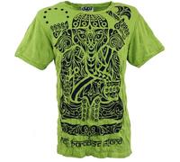 Guru-Shop, Maglietta del Sole Tribal, Limone, Cotone, Dimensione Indumenti:L, Magliette `Sure`