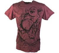 Guru-Shop, Maglietta Felice, Bordeaux, Cotone, Dimensione Indumenti:M, Magliette `Sure`