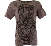 Guru-Shop, Maglietta Solare Fatimas Hand, Taupe, Cotone, Dimensione Indumenti:M, Magliette `Sure`