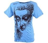 Guru-Shop, Maglietta Sole, Azzurro, Cotone, Dimensione Indumenti:L, Magliette `Sure`