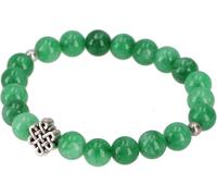 GURU SHOP Mala Bracciale Handmala, nodo infinito, gioielli buddisti 8 mm - avventurina
