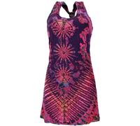 GURU-SHOP, Mini Abito Batik, Abito Serbatoio Boho, Viola, Viscosa, Dimensione Indumenti:38, Abiti Corti