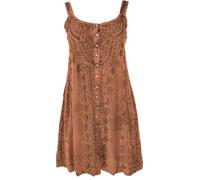 Guru-Shop, Miniabito Indiano Ricamato Miniabito Boho Chic, Tunica Hippie, Marrone/Design 10, Sintetico, Dimensione Indumenti:40, Vestiti Corti