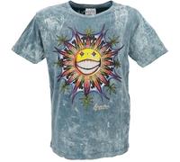 GURU SHOP No Time - Maglietta da uomo in cotone, Happy Sun/Petrol, M