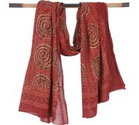 Guru-Shop, Panno Sottile, Pareo, Appeso al Muro, Gonna a Portafoglio, Abito da Sarong, Rosso Combinazione 23, Cotone, Dimensione Indumenti:One Size, 180x110 cm, Panni Stampati