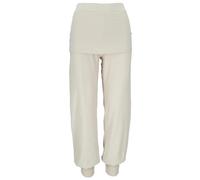 GURU SHOP Pantaloni da yoga con minigonna di qualità biologica, da donna, in cotone, sabbia, 44