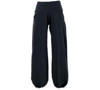 GURU SHOP Pantaloni da yoga in cotone biologico, pantaloni da donna, Nero , 42