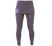 Guru-Shop, Pantaloni da Yoga, Leggings con Mini Gonna Bio BW Yogi, Prugna, Cotone, Dimensione Indumenti:M (38), Pantaloncini e Pantaloni 3/4, Leggings