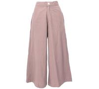 GURU SHOP Pantaloni in cotone a vita alta, comodi 7/8, da donna, in cotone, rosa antico, 48