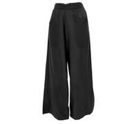 GURU SHOP Pantaloni in cotone boho con vita alta, comodi pantaloni marlene, colore bianco naturale, da donna, in cotone, Nero , 46