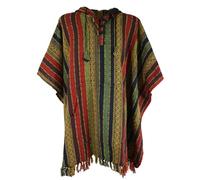 GURU SHOP, Poncho Hippie Chic, Ethno Poncho, Poncho Andino, Colorato, Cotone, Dimensione Indumenti:One Size, Giacche, Cardigan e Poncho