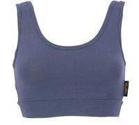 GURU SHOP Reggiseno da yoga in cotone biologico, top bikini da donna, Blu scuro, 42