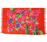 GURU SHOP Sarong Bali dipinto a mano, gonna avvolgente, abito | 100% viscosa, opaca, versatile, diverse tecniche di legatura, regalo personalizzato