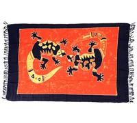 GURU SHOP Sarong Bali dipinto a mano, gonna avvolgente, abito | 100% viscosa, opaca, versatile, diverse tecniche di legatura, regalo personalizzato