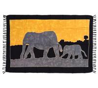 GURU SHOP Sarong Bali dipinto a mano, gonna avvolgente, abito | 100% viscosa, opaca, versatile, diverse tecniche di legatura, regalo personalizzato
