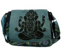 GURU SHOP Schultertasche, Hippie Tasche, Goa Tasche - Grau, Herren/Damen, Baumwolle, Size:One Size, 23x28x12 cm, Alternative Umhängetasche, Handtasche aus Stoff