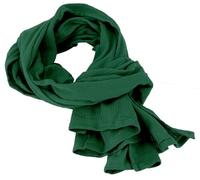 GURU SHOP Sciarpa indiana in cotone leggero in mussola 50 x 150 cm, verde | Versatile, morbida e leggera, ideale come foulard da spalla o per la testa, decorazione per il soggiorno.