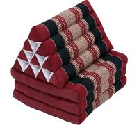 Guru-Shop Thai Cuscini, Cuscini Triangolo, Kapok, Divano Letto con 3 Supporti - Borgogna, Rosso, Dicotone, 30x50x160 cm, Cuscino Thai / 3 Supporti