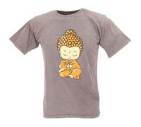 GURU SHOP Tibet & Buddhist Art - Maglietta da uomo, in cotone, grigio., L