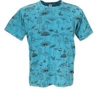 GURU SHOP Tibet & Buddhist Art - Maglietta da uomo, in cotone, turchese, XL
