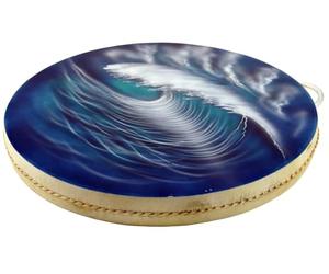 Guru-Shop Wave Drum, Wave Drum, Strumenti a Percussione per il Ritmo del Suono - Blu/turchese, 4x40x40 cm, Strumenti Musicali