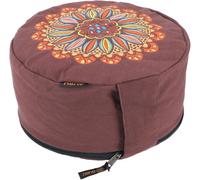 GURU SHOP Yoga Kissen, Yogakissen, Bedrucktes Meditationskissen mit Dinkel Füllung - Braun, 13x30x30 cm, Meditationskissen & Sitzkissen