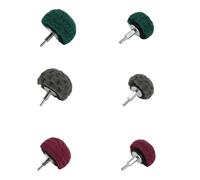 Gurxi 6 Pezzi Testina Lucidante Per Trapano Dischi Abrasivi In Tessuto Non Tessuto Abrasive Buffs Set Per Lucidatura Acciaio Inossidabile Per Collettori,Alluminio,Acciaio Inossidabile,Cromo