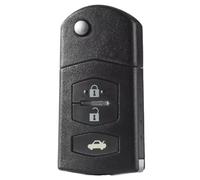 Guscio Chiave Auto Compatibile Con Mazda Per 3 2004 2005 2006 2007 2008 2009 2010 2011 2012 2013 1 Pz 2 Pulsanti Pieghevole Vibrazione Custodia Chiave A Distanza Auto