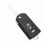 Guscio Chiave Auto Con 3 Pulsanti E Custodia A Scatto Per Mazda 2 3 6 2003 2004 2005 2006 2007 JUNOOS(Black)