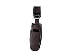 Guscio Chiave Copertura Cassa Chiave Dell'automobile In Pelle Metallica Per A3 A4 B9 A6 A7 4K A8 E-tron Q5 Q8 C8 D5 SQ8 Protetto Borsette Fob Portachiavi(Brown Set1)