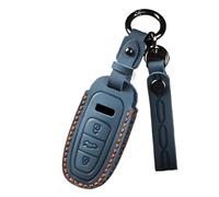 Guscio Chiave Custodia In Pelle Per Chiave Auto Per A3 A4 B9 A6 C8 A7 S7 4K A8 D5 S8 Q7 Q8 SQ8 E-tron 2018 2019 2020 2021 2022 2023(Blue)