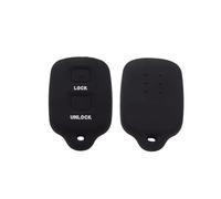 Guscio Chiave Custodia In Silicone Per Chiave Auto A 2 Pulsanti Per Toyota Per RAV4 Per Corolla G6 Ipsum Per Daihatsu Sirion 2 Per Terios Cover Guscio Scocca Chiave(Black)