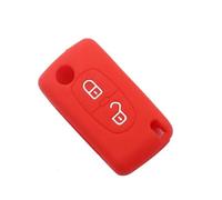 Guscio Chiave Guscio Protettivo In Silicone A 2 Pulsanti Per Chiave Auto Con Supporto A Conchiglia Per Citroen C2 C3 C4 C8 MASHRGX(Red)