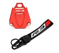 Guscio Chiave Moto Copri Chiave del Motociclo Gusc Per YA&MAHA YZFR6 YZFR3 YZFR1 YZF R6 R3 R1 Accessori Moto CNC Caso Della Copertura Chiave Borsette E Ricamo Distintivo Portachiavi(R3 Red)