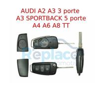 GUSCIO CHIAVE PER AUDI A2 A3 3 PORTE A3 SPORTBACK 5 PORTE A4 A6 A8 CON 3 TASTI