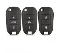 Guscio chiave per Peugeot 208 301 308 508 2008 3008 5008 RCZ Partner Rifter - per Citroen C3 C4 C4L Elysee Cactus (3 pulsanti con lampada, VA2)