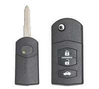 Guscio Chiave Telecomando Compatibile con Mazda 3 5 6 M6 RX8 MX5 Cover Scocca Ricambio Riparazione Sostituzione Lama Vergine (3 Tasti)