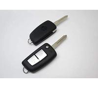 Guscio Chiave Telecomando Compatibile con Nissan Juke Qashqai Note Micra Cover Scocca Ricambio 2 Tasti Riparazione Sostituzione Lama Vergine Profilo NSN14