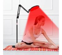 Guscio di luce rossa in piedi modello nero standard europeo, Trayvespace infrarosso terapia della luce con timer, 150 LED infrarossi, lampada terapia a raggi infrarossi per casa/ufficio