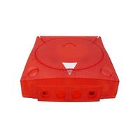 Guscio Di Plastica Di Ricambio Trasparente For Console For Videogiochi Retrò - Compatibile Con SEGA Dreamcast - Compatibile Con Bitfunx(TRN Red)
