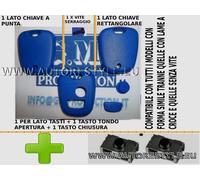 GUSCIO E 2 SWITCH INTERRUTTORI BLU CHIAVE TELECOMANDO 2 TASTI CITROEN C1 C2 C3