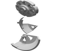 Guscio Gigabyte Diviso per HexBug BattleBots Tombstone Robot Stampato 3D
